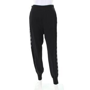 Stella McCartney Womens Stretchy Cuffed Skinny Pants Solid Black Size EUR 38